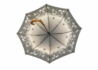 UV ομπρέλα ραβδιών προστασίας ξύλινη, κλασική ξύλινη λαβή ομπρελών