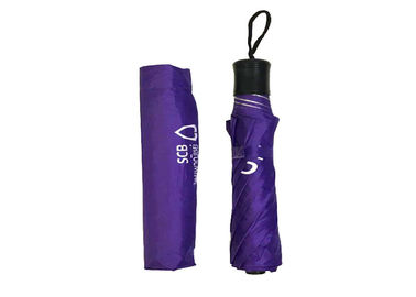 Πτυσσόμενη αντι UV ομπρέλα, τριπλός έξοχος ελαφρύς χειρωνακτικός στενός ανοικτός ομπρελών πτυχών