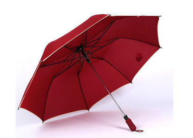2 δίπλωμα των ομπρελών γκολφ λογότυπων συνήθειας, ομπρέλα γκολφ για τη βροχή με την κάλυψη σωληνώσεων Relective