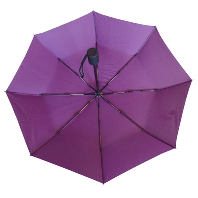 Windproof Pongee ύφασμα που διπλώνει τη μίνι ομπρέλα με το πλαίσιο φίμπεργκλας